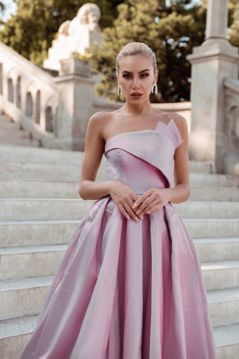 Strapless Floor-Length Satin Formal Ball Gown Tina Holly TYTW071