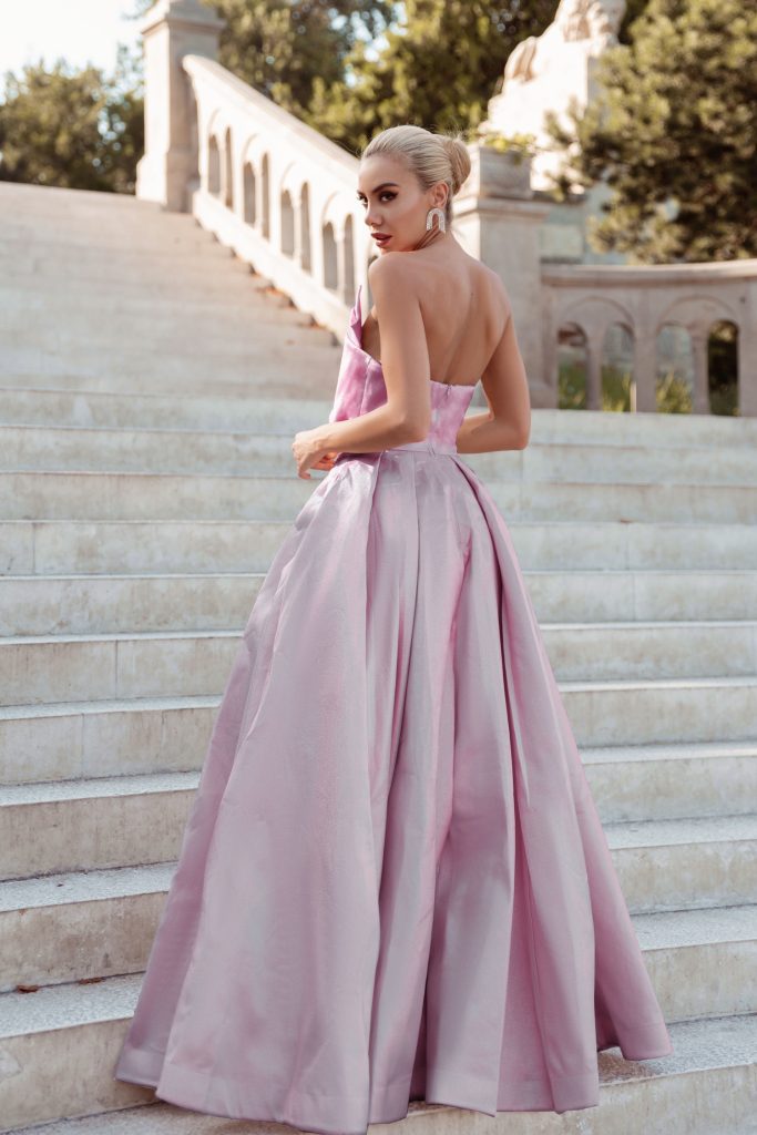 Strapless Floor-Length Satin Formal Ball Gown Tina Holly TYTW071