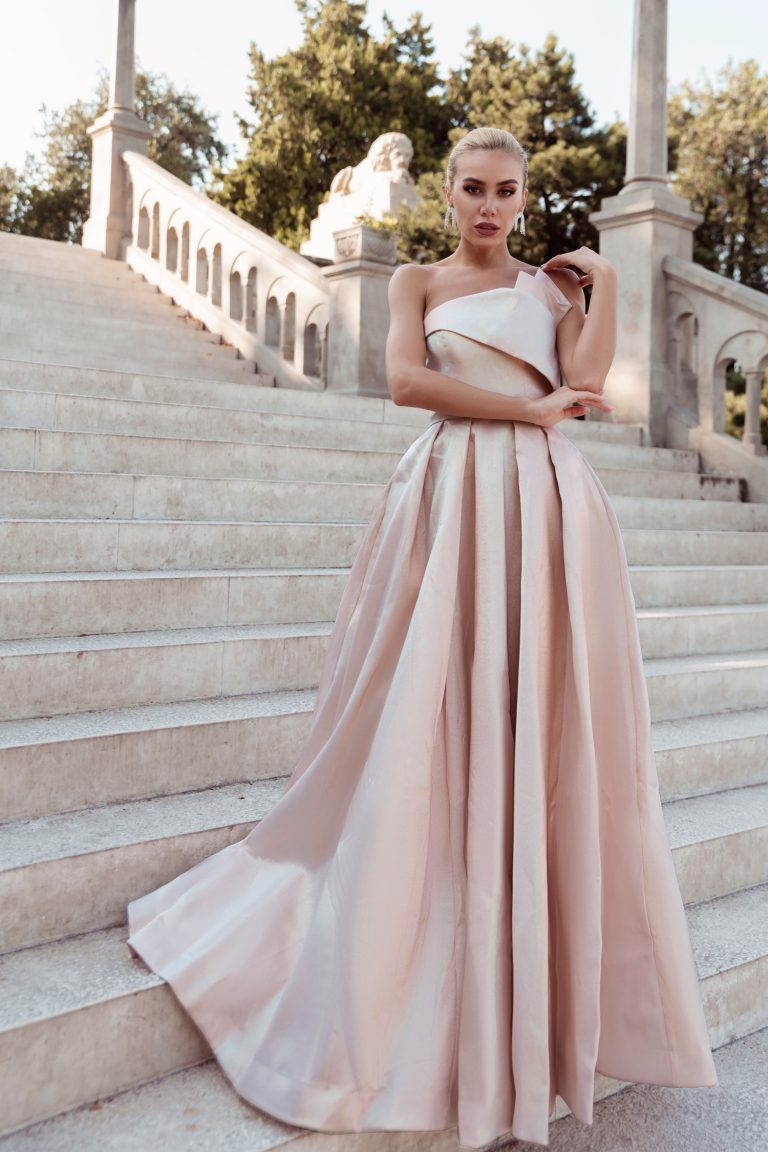 Strapless Floor-Length Satin Formal Ball Gown Tina Holly TYTW071
