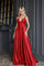 Prom Dresses Pleated Long Formal Prom Dress Red
