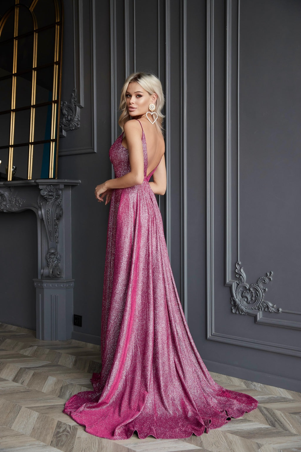 Tina Holly TW079 Pleated Long Formal Prom Dress