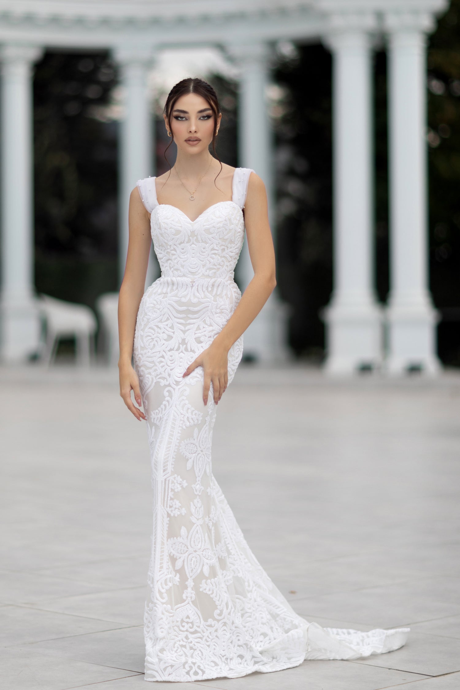 Tina Holly TW103 Long Mermaid Bridal Sequin Wedding Dress