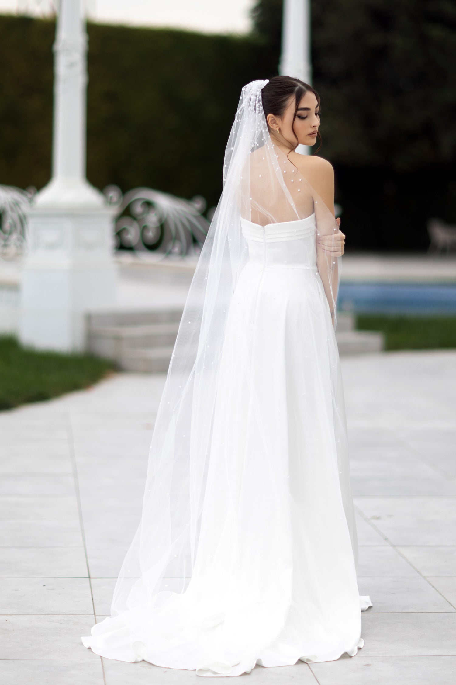 Tina Holly TW105 Simple Long A Line Ball Gown Wedding Dress