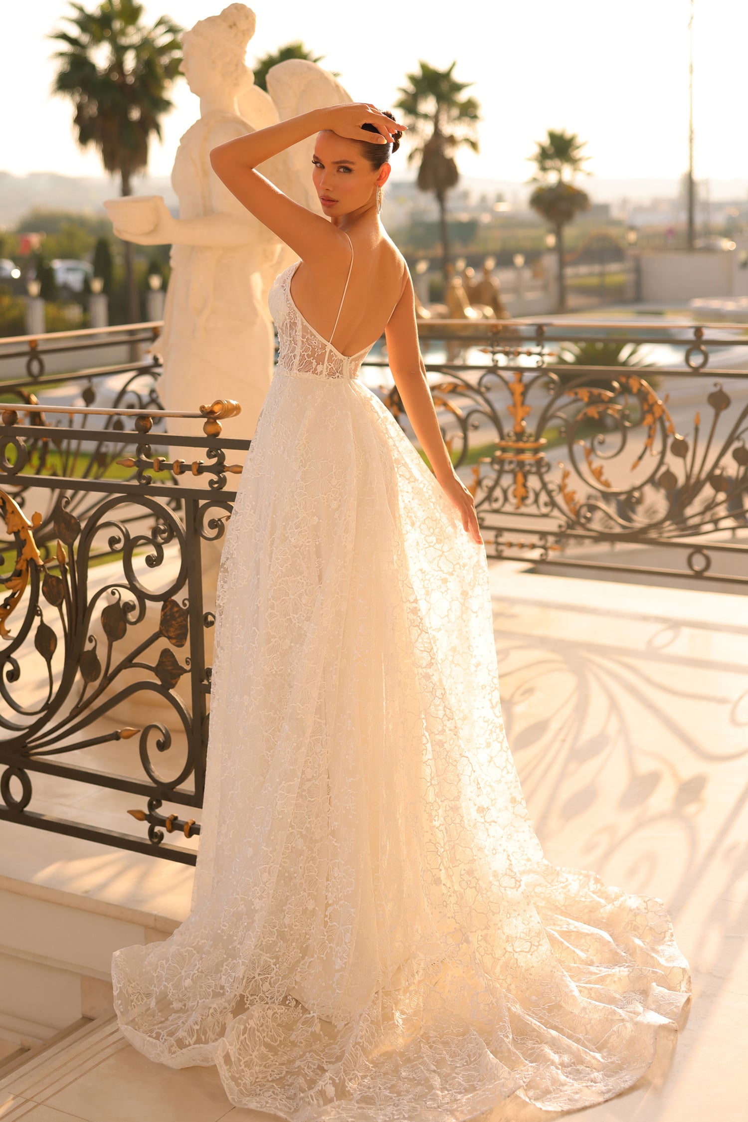 Tina Holly TW133 Long A Line Corset Lace Wedding Dress