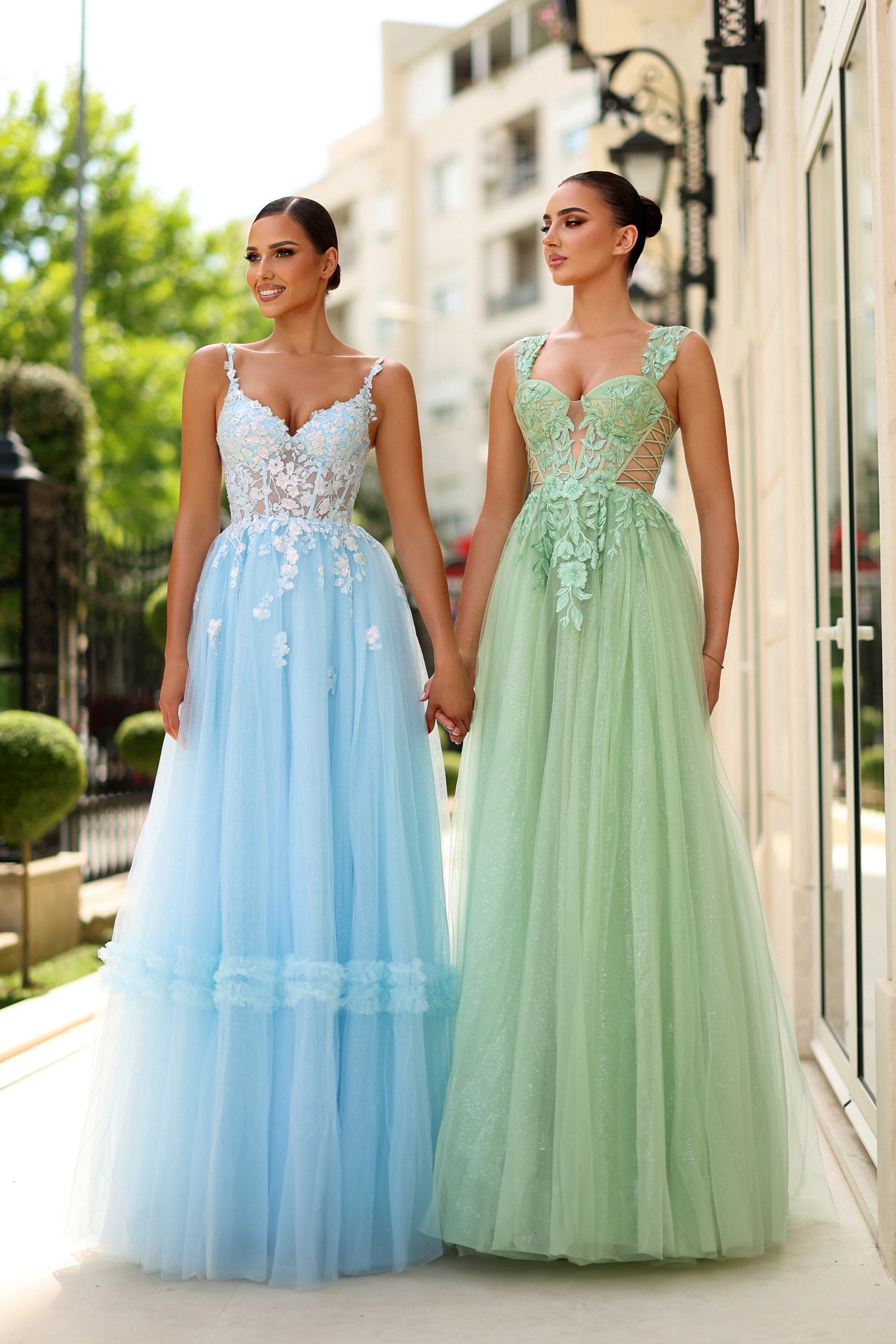 Tina Holly TW500 Long Formal Lace Applique A Line Prom Dress