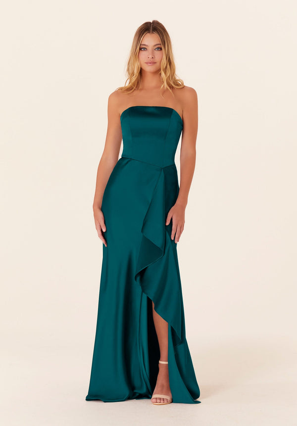 MGNY Madeline Gardner New York 21834 Ruffle A Line Long Formal Dress