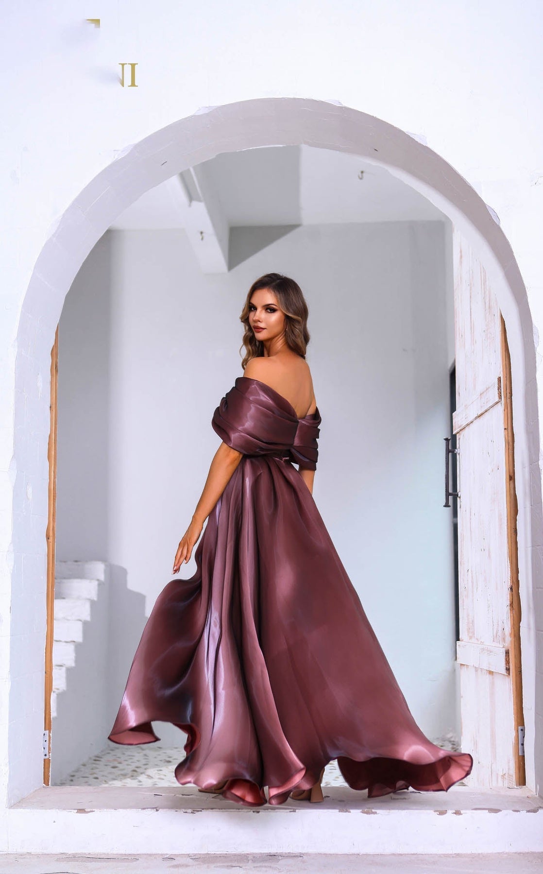 Formal Dresses Pleated A Line Long Formal Evening Dress Purple