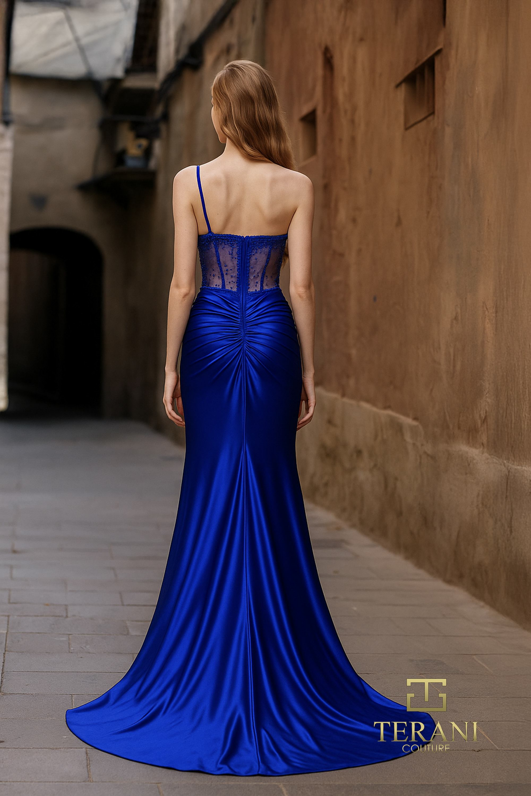 Prom Dresses Prom Fitted Long Formal Corset Evening Gown SAPPHIRE