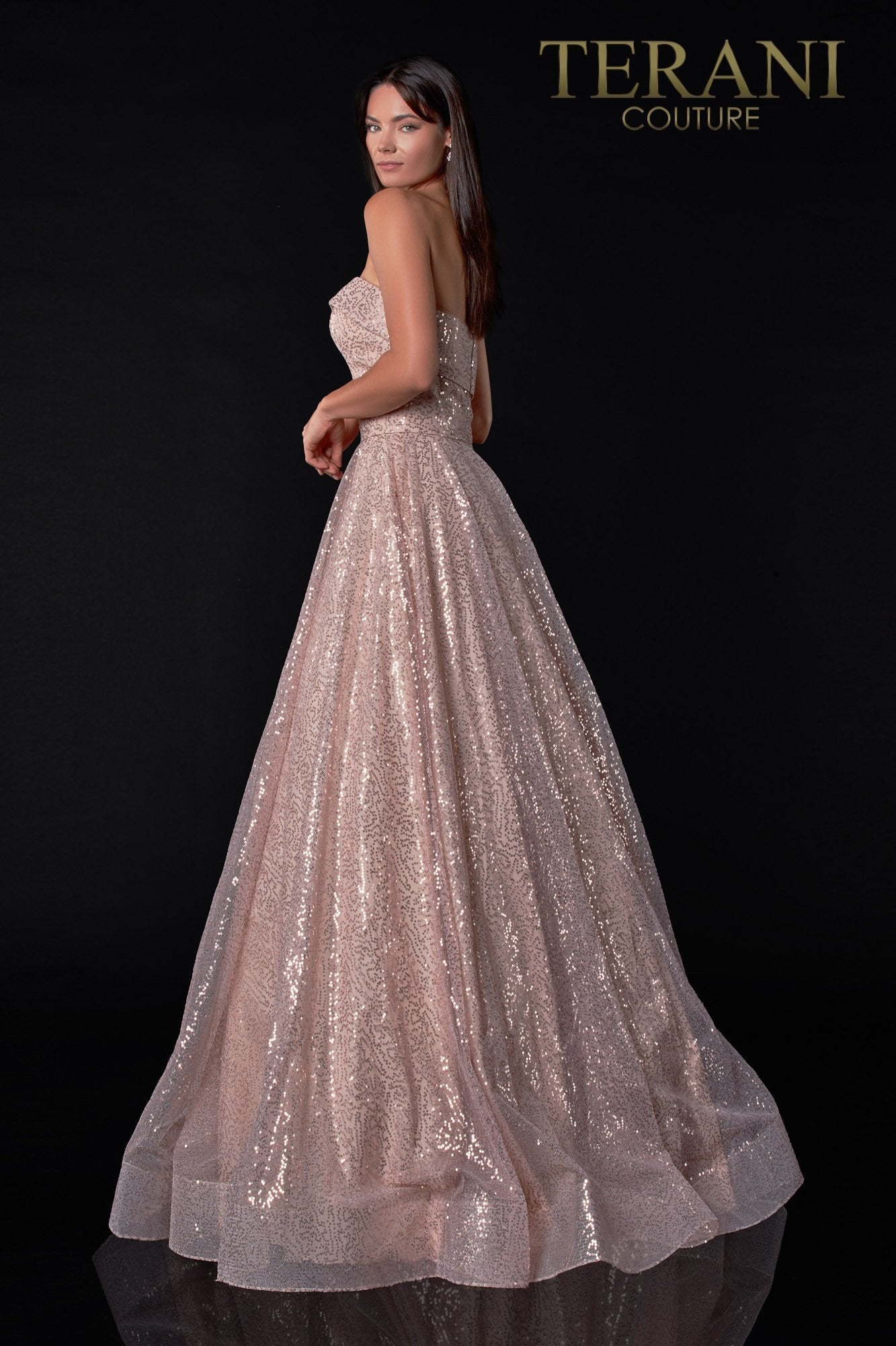 Terani Couture Strapless Long Prom Dress 2111P4106 - The Dress Outlet
