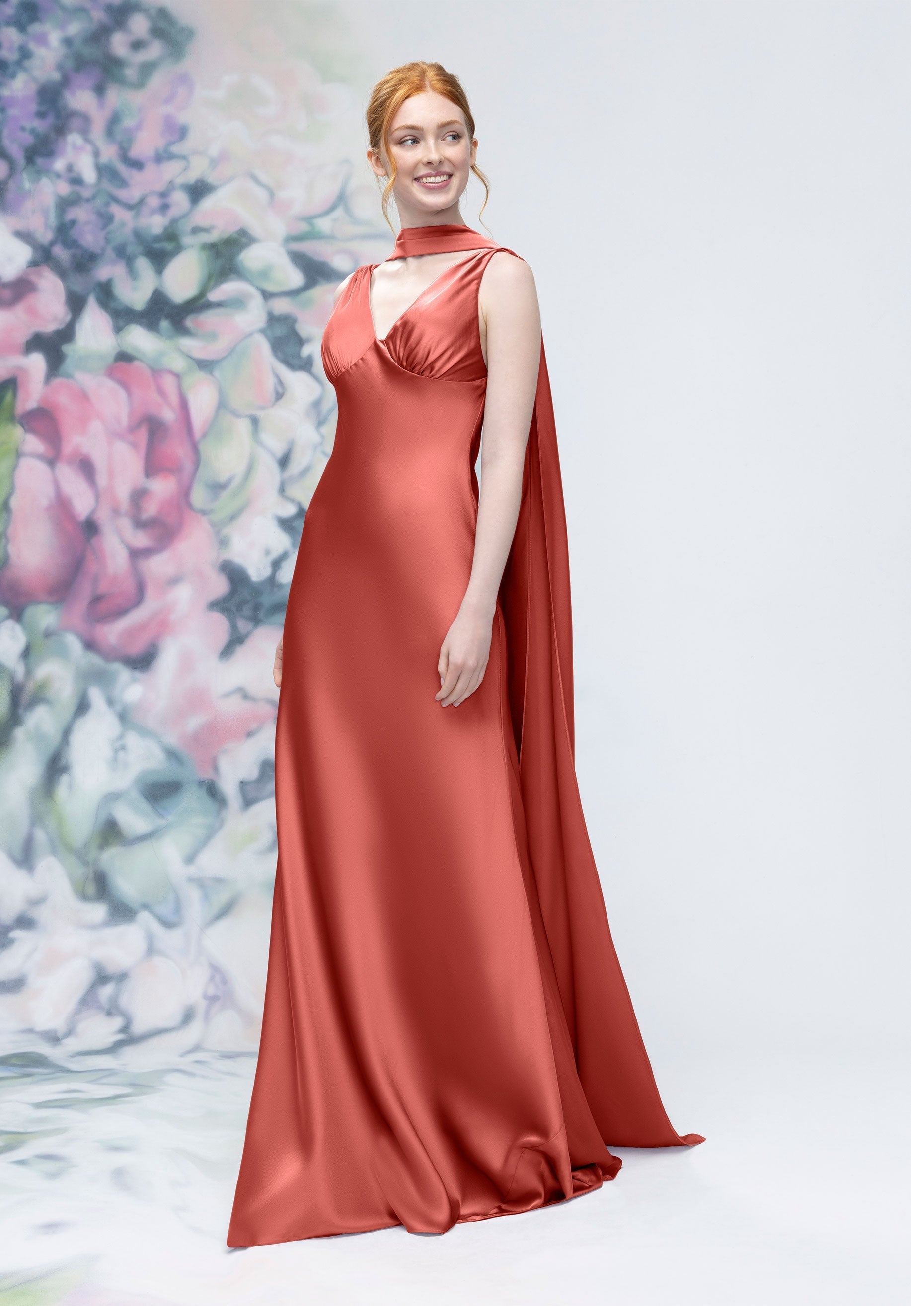 Formal Dresses Long Formal A Line Gown Terra Cotta-Satin-3030016-Cowl