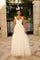 Wedding Dresses A Line Long Bridal Gown Lace Applique Wedding Dress Off White