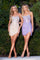 Cocktail Dresses Short Homecoming Fitted Sequin Cocktail Dress Champagne