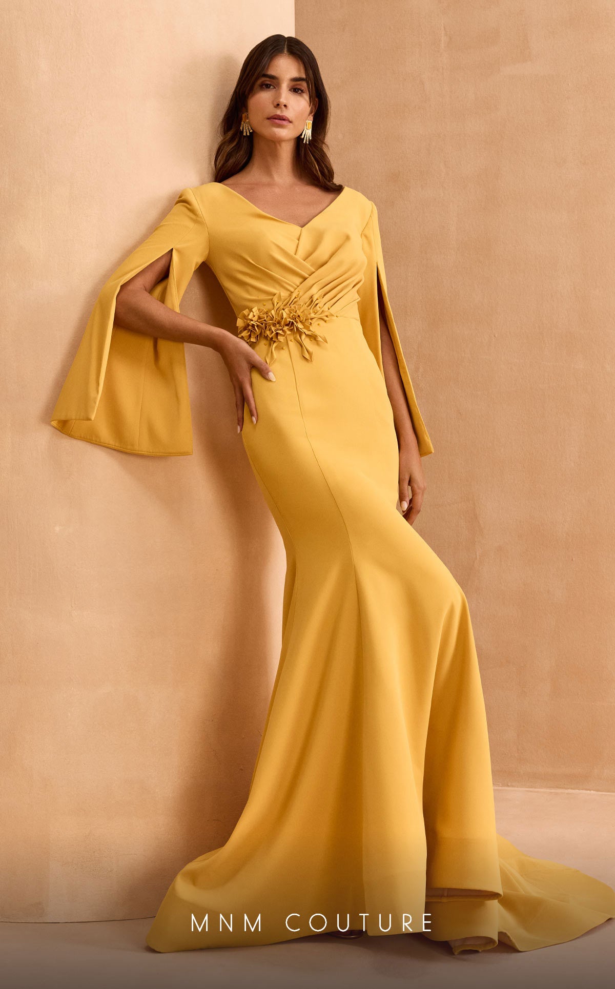 MNM Couture V02044 Long Beaded Formal Evening Dress