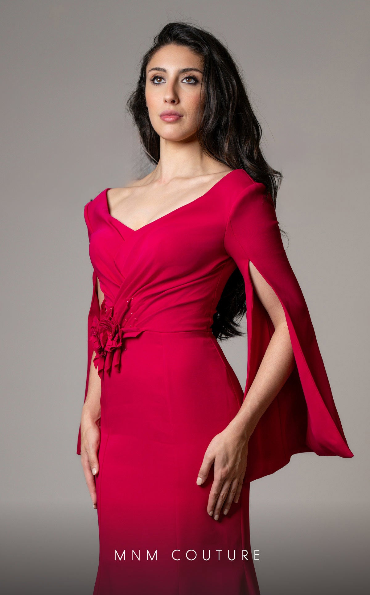MNM Couture V02044 Long Beaded Formal Evening Dress