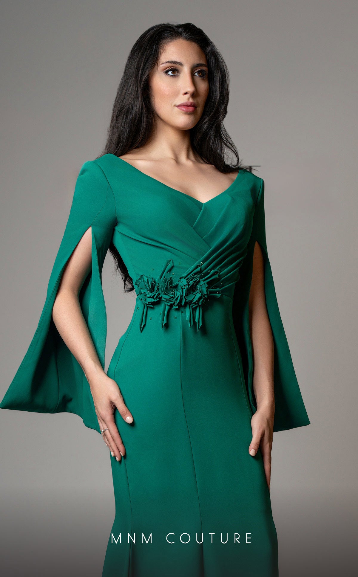 MNM Couture V02044 Long Beaded Formal Evening Dress