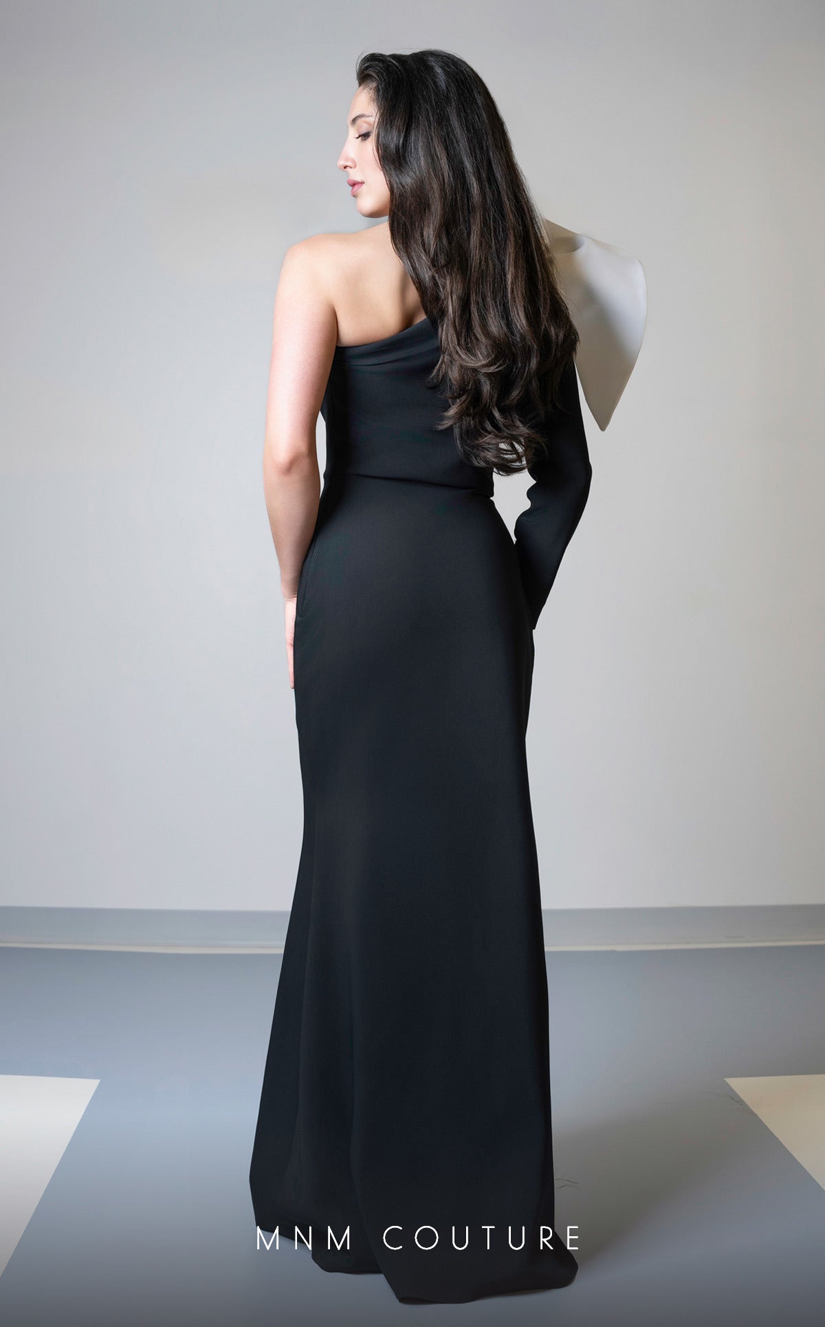 MNM Couture V07245 Fitted Long Formal Evening Dress