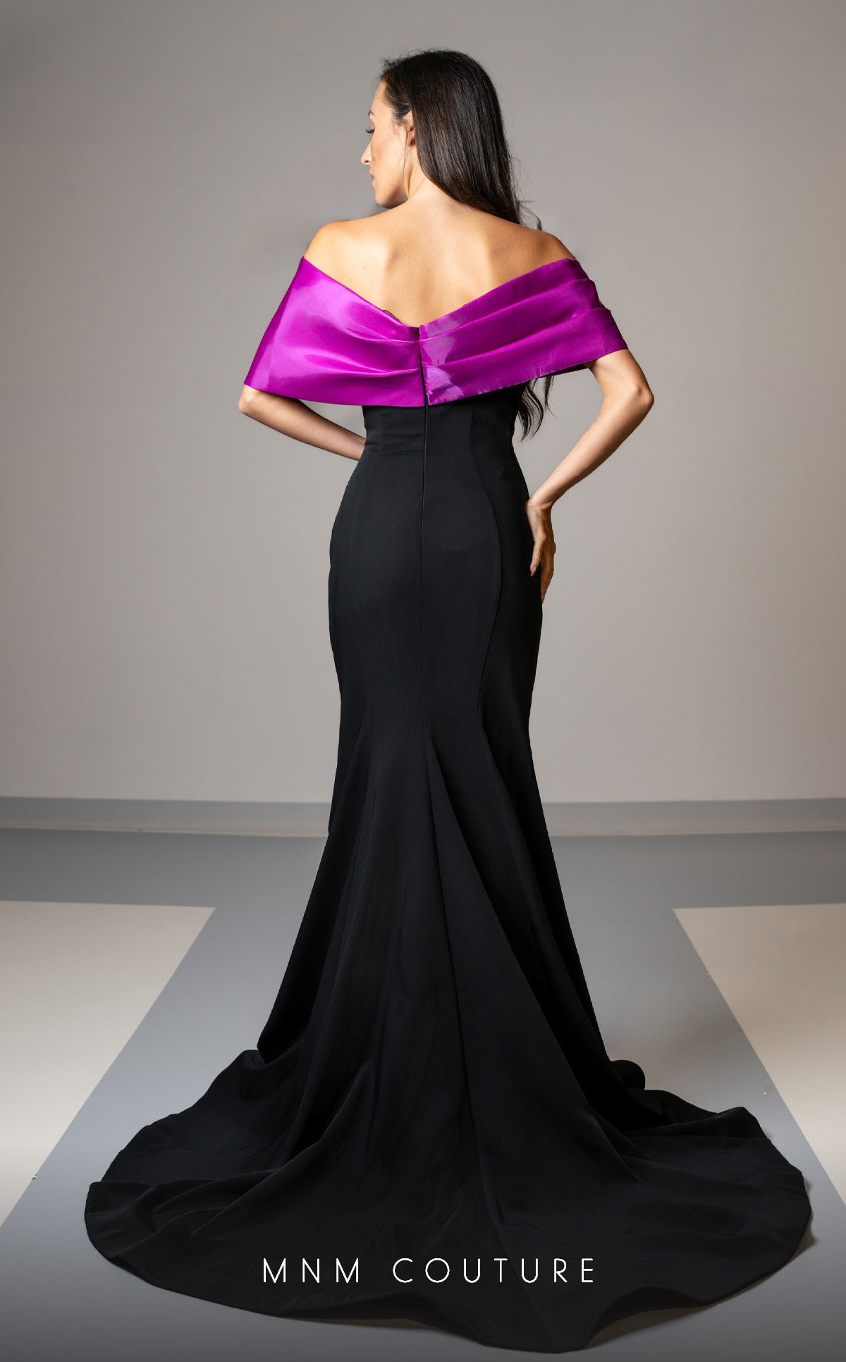 MNM Couture V07388 Long Mermaid Fit Formal Evening Prom Dress