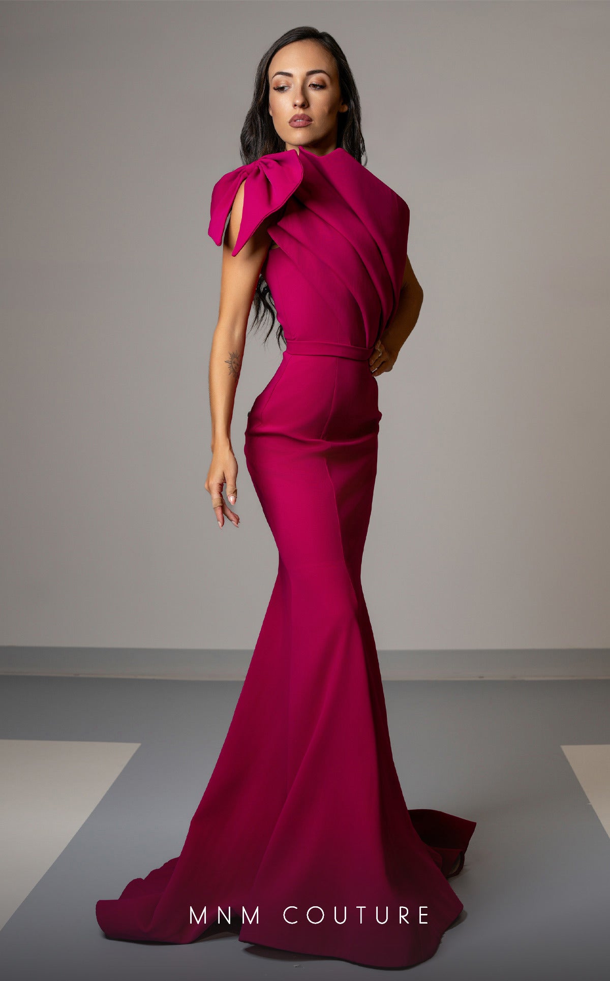 MNM Couture V07402 Prom Mermaid Fit Long Formal Evening Dress