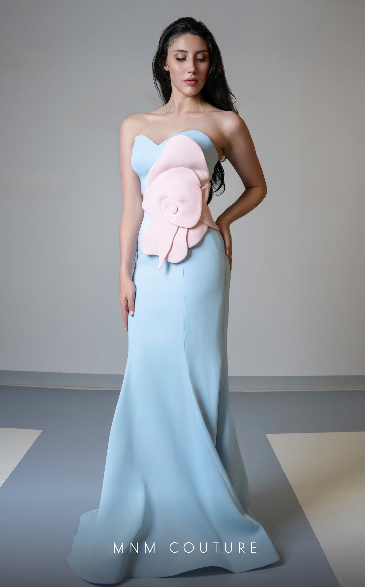 Formal Dresses Prom Fitted Long Formal Mermaid Dress Blue/Pink