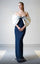 Formal Dresses Long Formal Fitted Evening Dress Navy/White