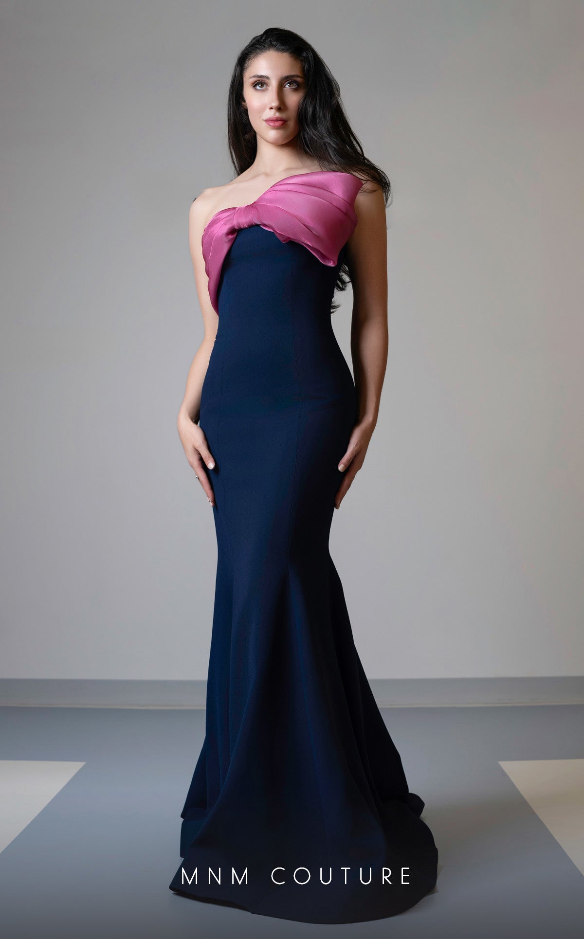 MNM Couture V07514 Mermaid Fit Long Formal Prom Dress