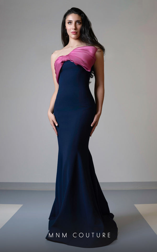 MNM Couture V07514 Mermaid Fit Long Formal Prom Dress