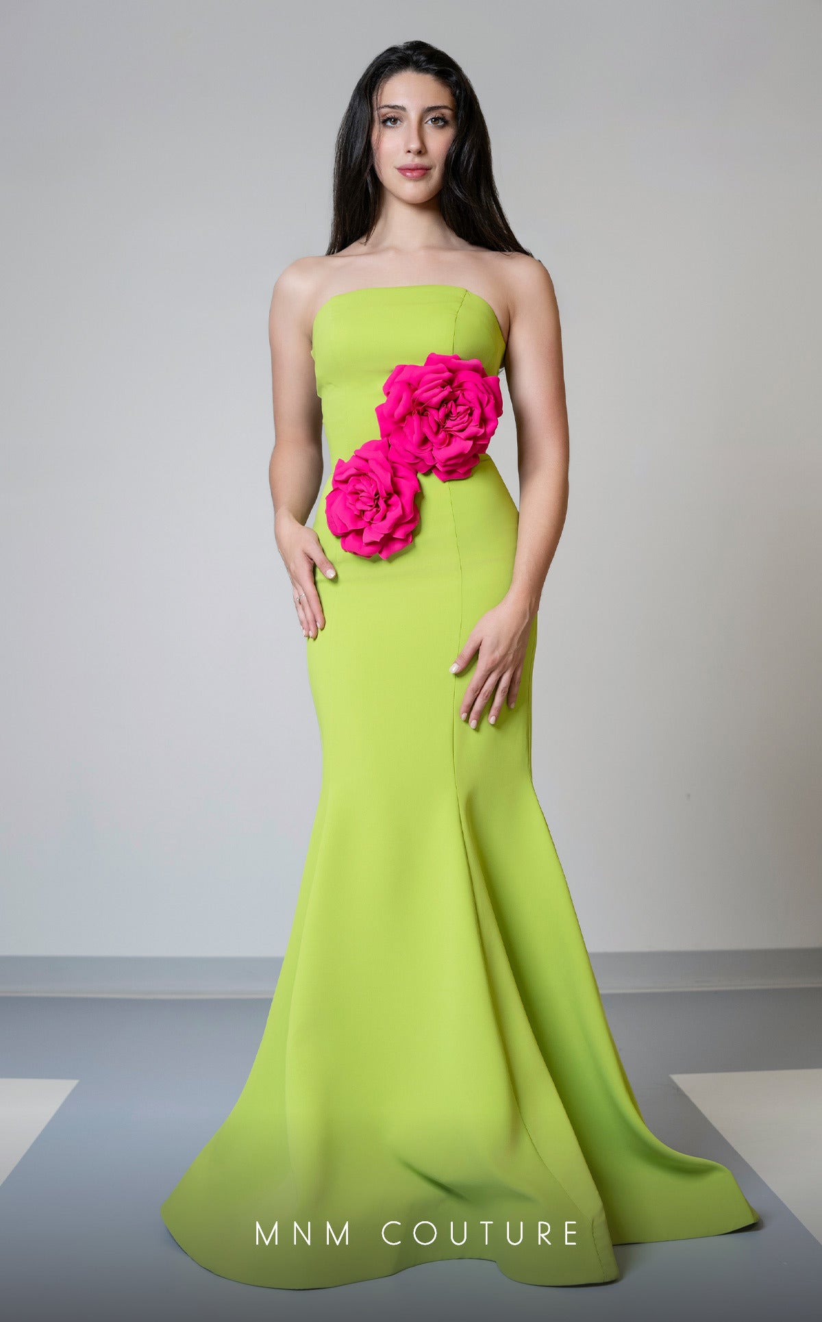 MNM Couture V07548 Long Mermaid Fit Prom Formal Evening Dress
