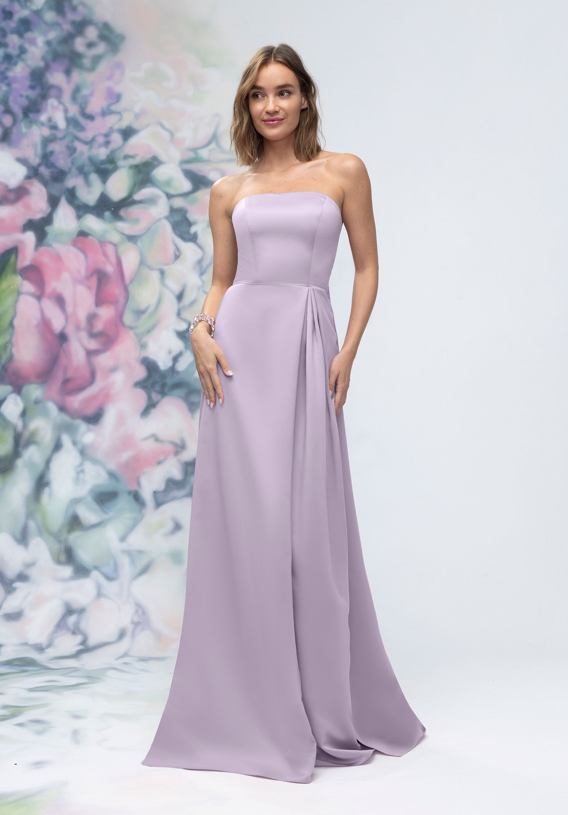 Formal Dresses Formal Evening Long Gown Violet-Satin-3030014-Pleated