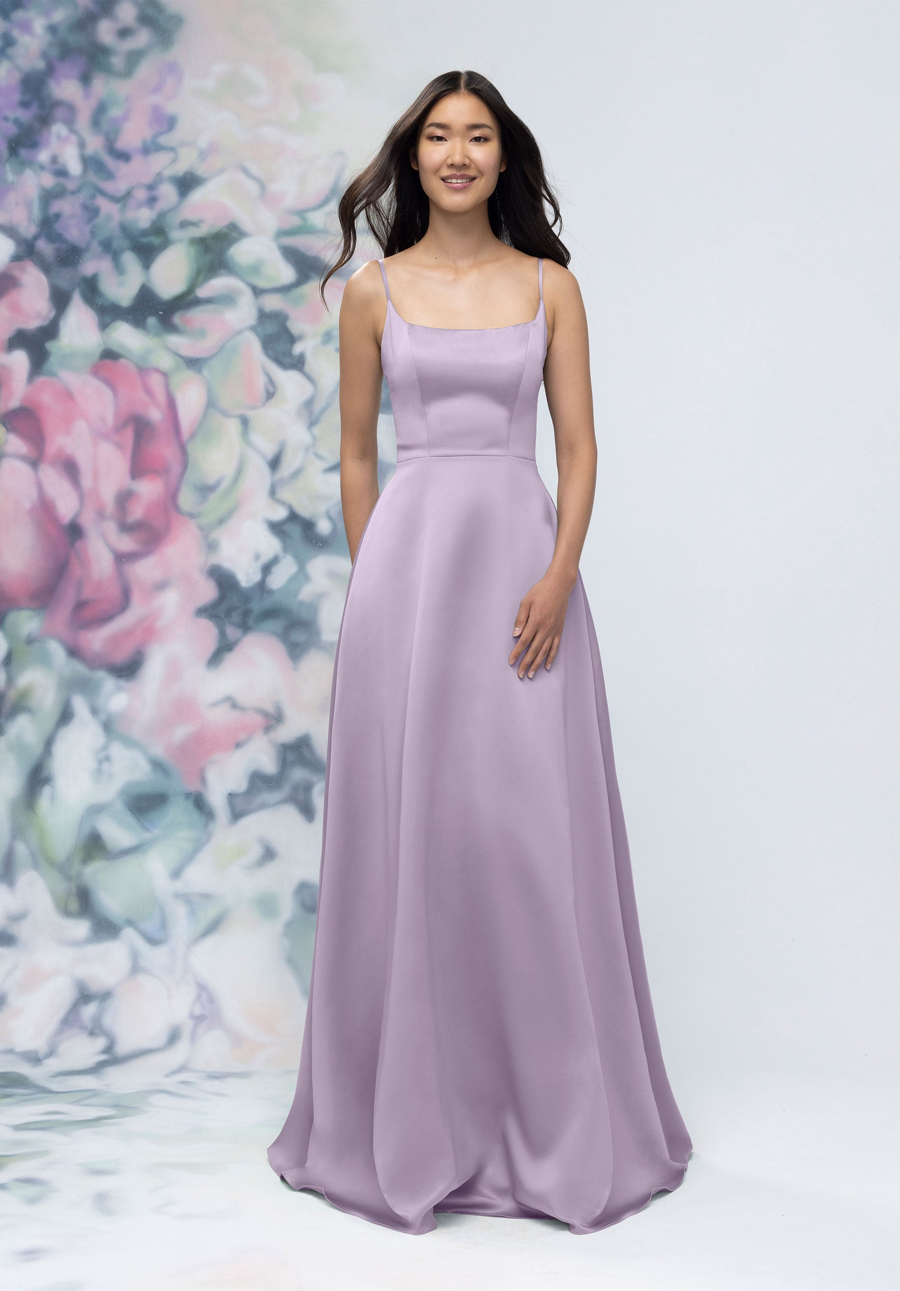 Formal Dresses A Line Formal Long Dress Violet-Satin-3030017-A Line