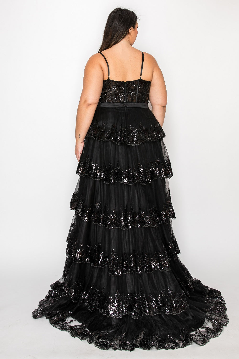 Sweetheart Floor-Length with Train Sequin Prom Ball Gown Poly USA W1162