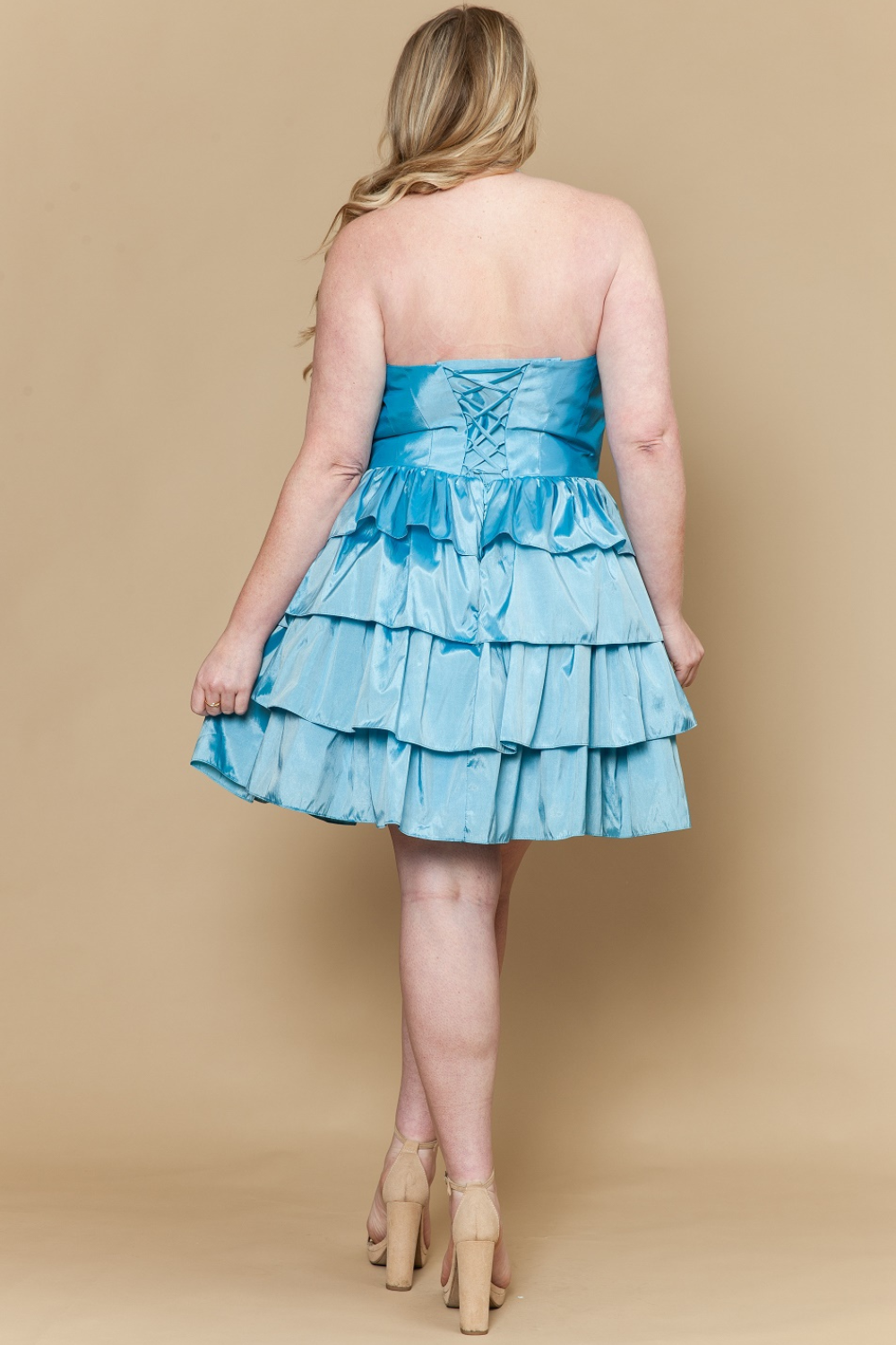 Plus Size Dresses Plus Size A Line Homecoming Mini Cocktail Dress Blue