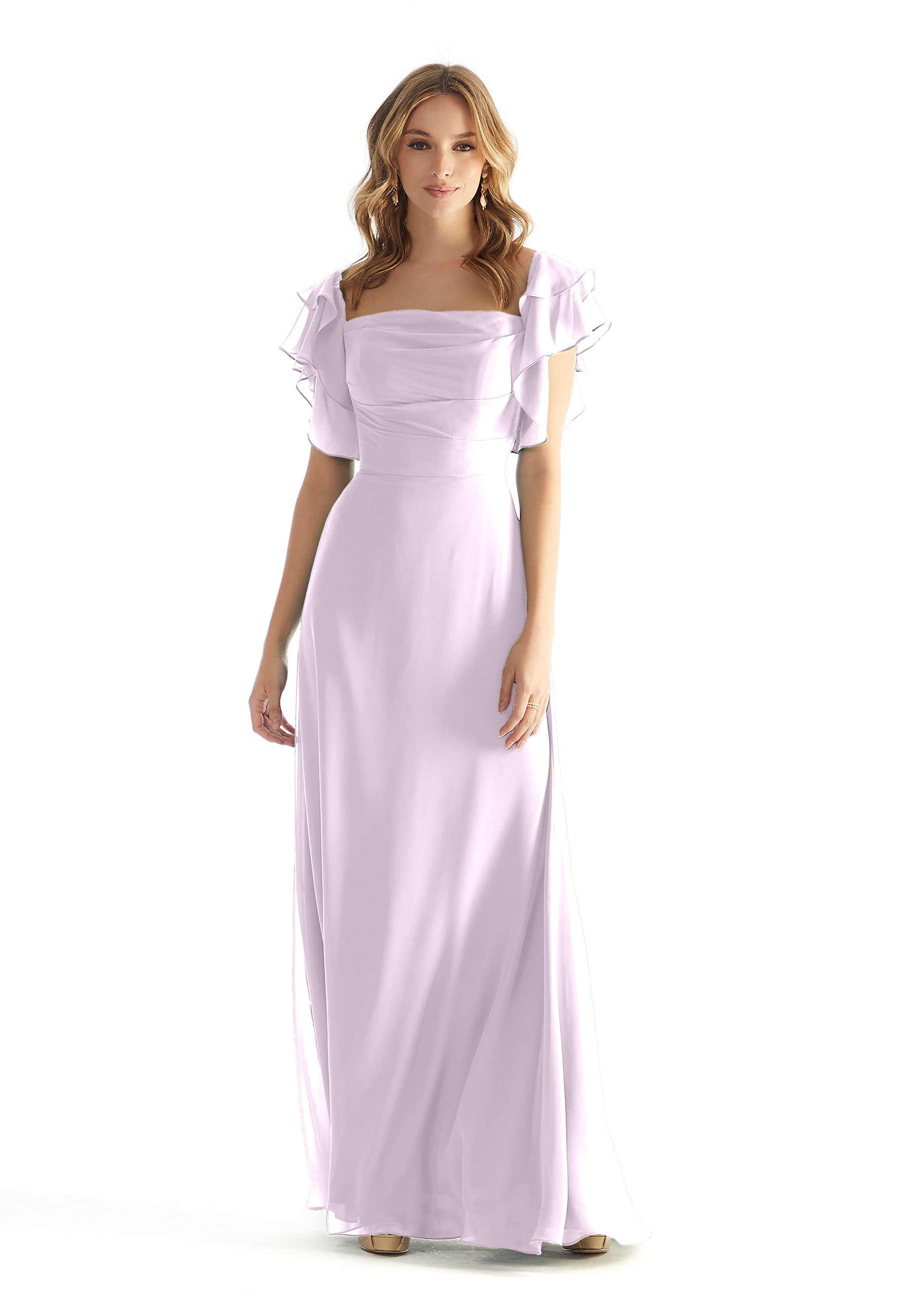 Formal Dresses Ruffle A Line Long Formal Dress Wisteria-Chiffon-31227-Ruffle