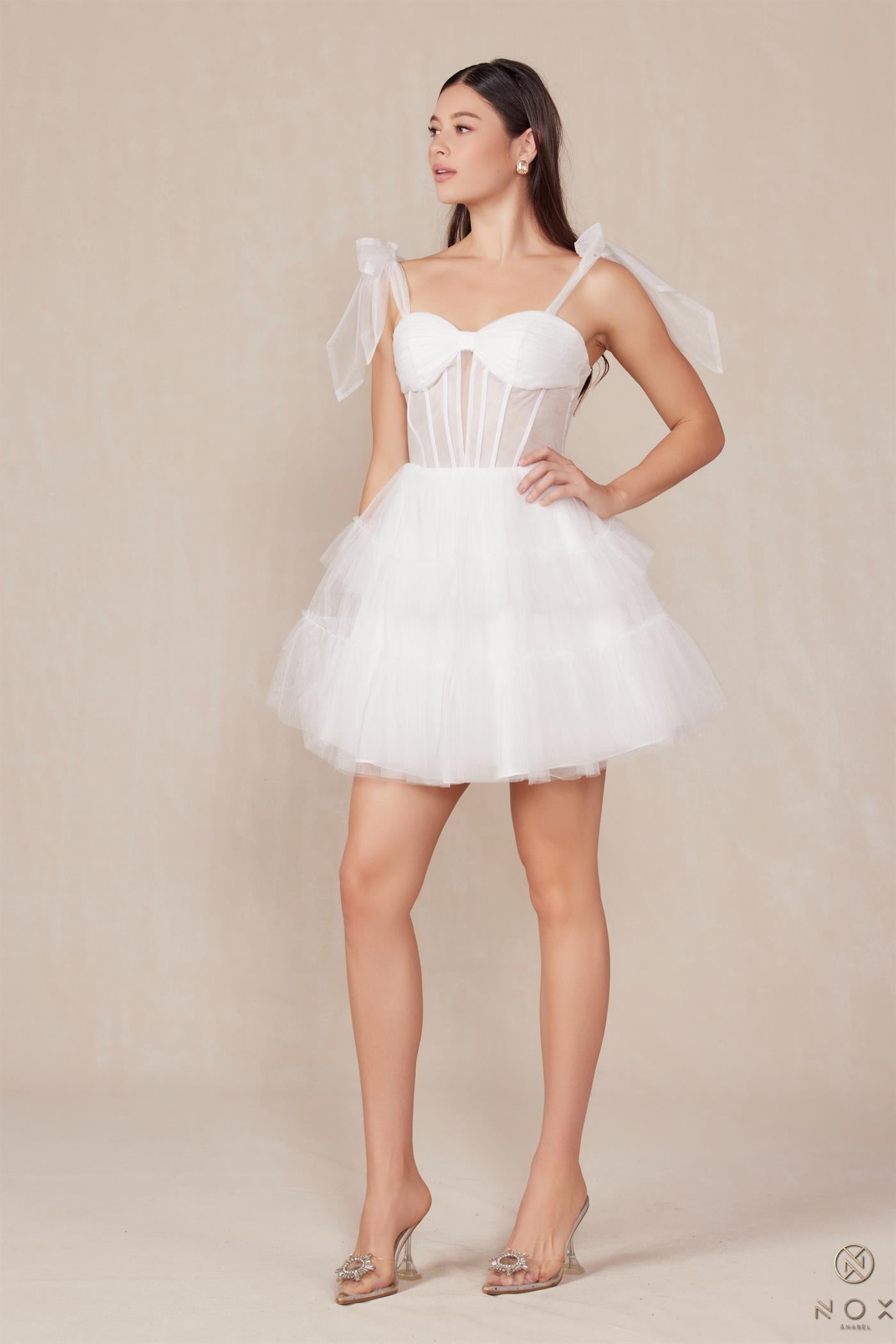 Nox Anabel Y858W Homecoming Corset Short Cocktail Dress