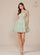 Cocktail Dresses Homecoming A Line Tiered Cocktail Dress  Sage Green