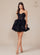 Cocktail Dresses Short Ruffle Cocktail Dress Black 