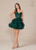 Cocktail Dresses Short Ruffle Cocktail Dress Emerald