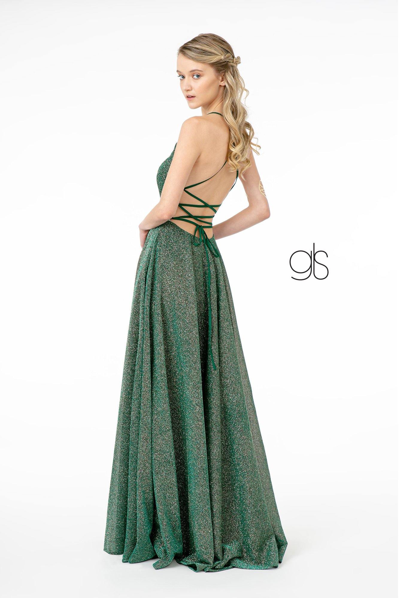 Metalic Lame Long Prom Dress Evening Gown main image 0