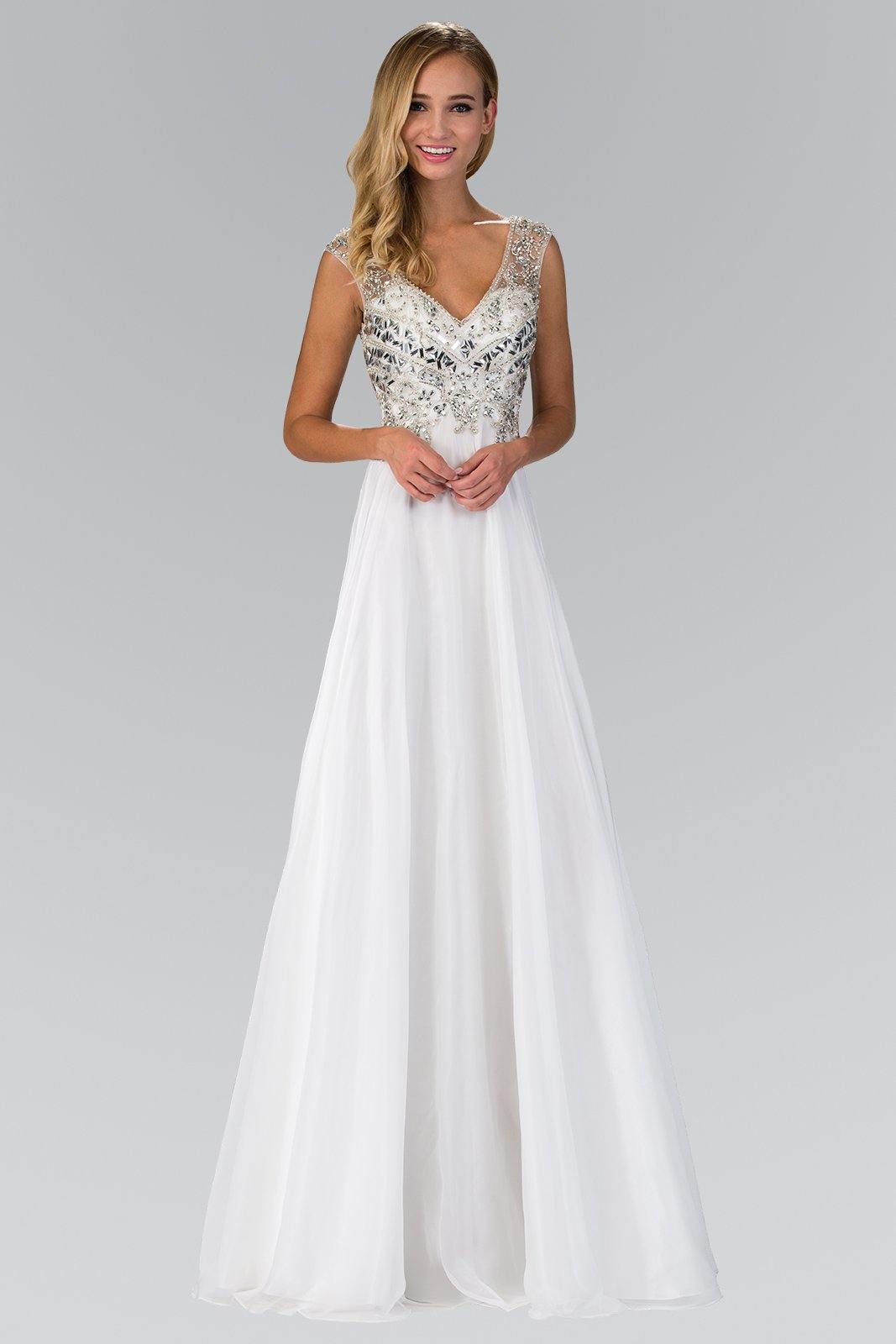 A-Line Long Wedding Dress - The Dress Outlet Elizabeth K