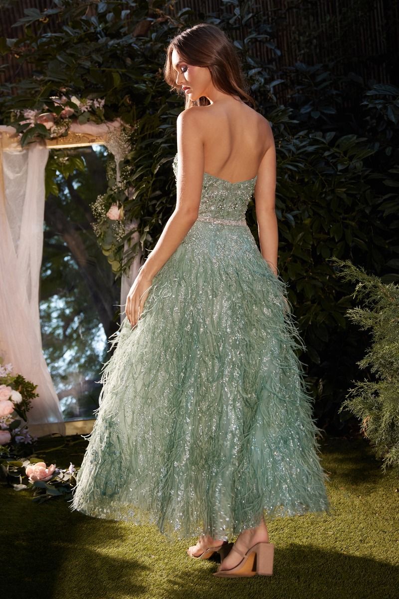 Andrea & Leo A1226 Long A Line Formal Prom Tea Length Dress