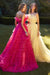Prom Dresses High Low Feathered Formal Prom Dress Fuchsia