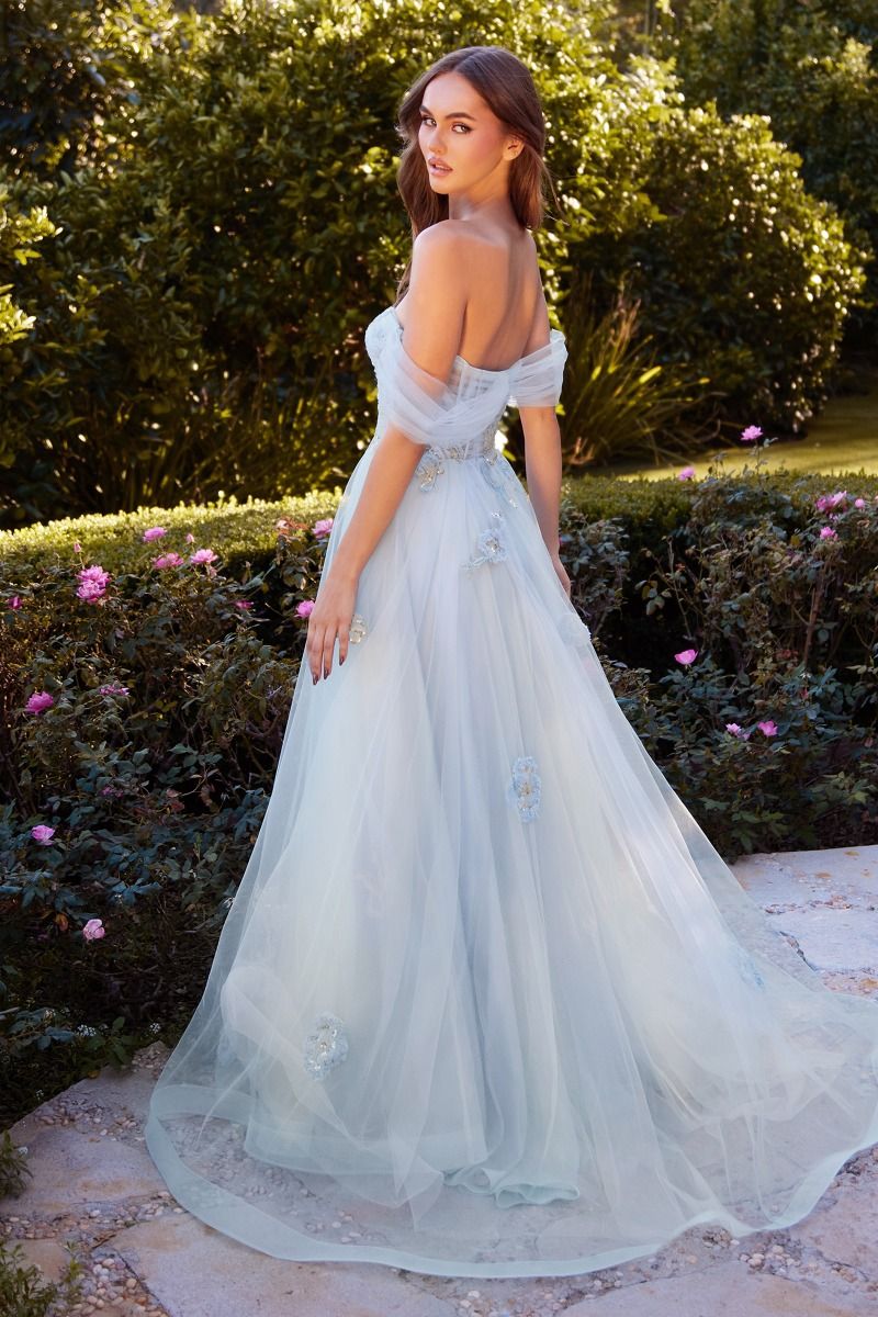 Andrea & Leo A1246 Long Floral A Line Formal Prom Dress