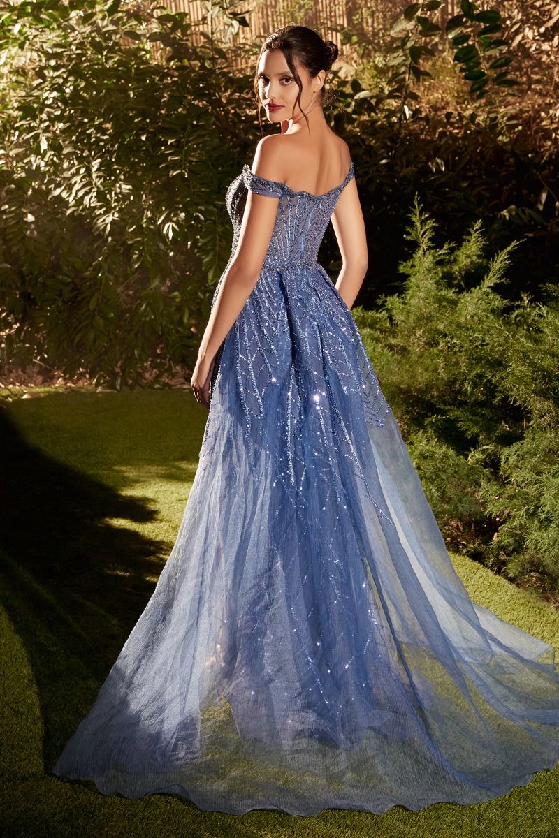 Andrea & Leo A1278 Beaded Overskirt Long Formal Prom Dress – The Dress  Outlet