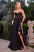 Prom Dresses Formal Prom Long Ruffle A Line Dress Black