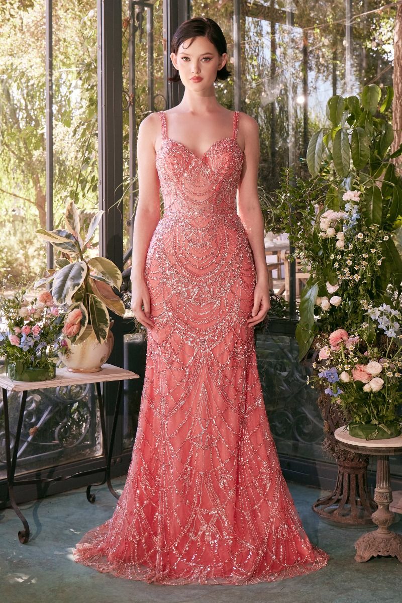 A1363 Fitted Beaded Evening Gown by Andrea & Leo | Lady Black Tie Navy / 10 A1363 Fitted Beaded Evening Gown by Andrea & Leo | Lady Black Tie Navy / 10