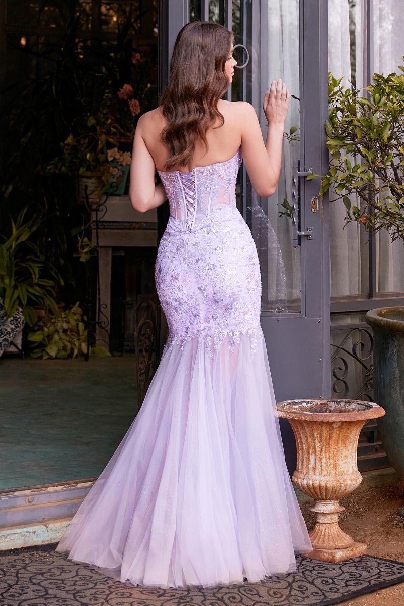 Andrea & Leo A1388 Long Formal Beaded Mermaid Sequin Prom Dress