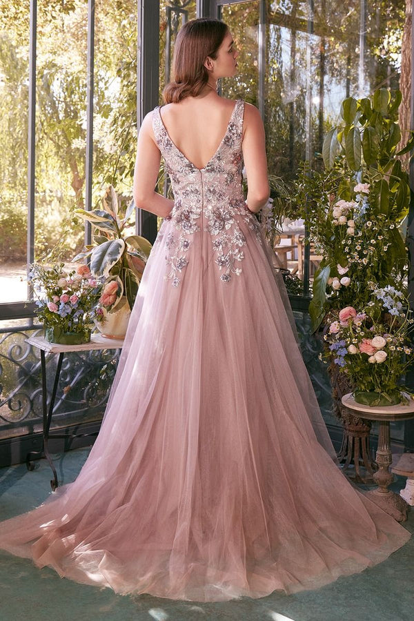 Prom Dresses A Line Formal Long Prom Sequin Dress Dusty Mauve