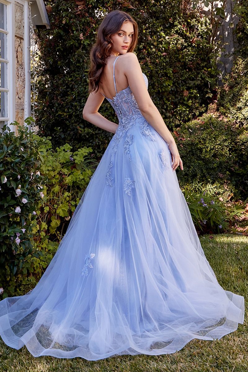 Andrea & Leo A1417 Long Formal A Line Lace Prom Dress - Dusty Rose / 4 Andrea & Leo A1417 Long Formal A Line Lace Prom Dress - Dusty Rose / 4