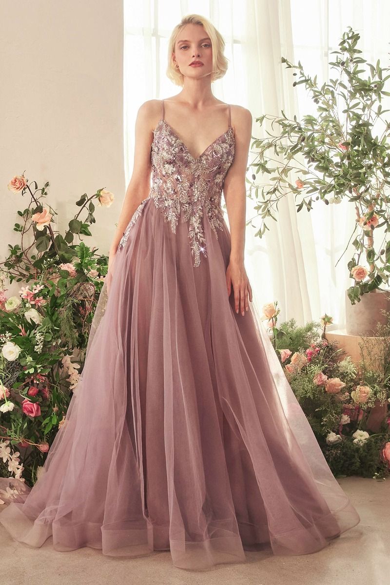 Andrea & Leo A1419 Long A Line Layered Formal Prom Dress