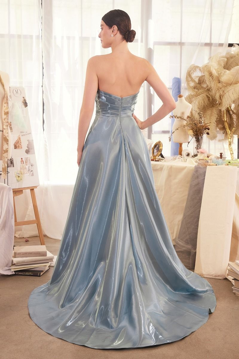 Andrea & Leo A1439 A Line Long Formal Pleated Prom Dress