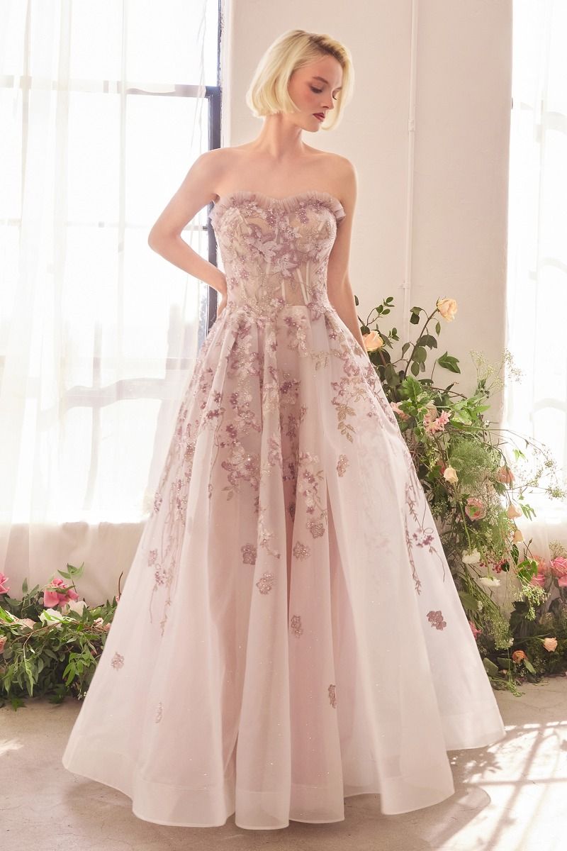 Andrea & Leo A1458 Long Formal A Line Corset Prom Dress